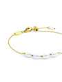 Bracciale catena da donna Marlù in acciaio dorato Perle 33BR0045G-W