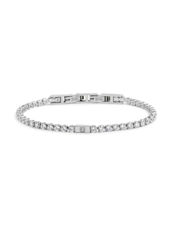 Bracciale Uomo Tennis Marlù 331BR0005W-S in Acciaio 316L Argento