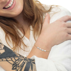 Bracciale catena da donna Marlù in acciaio dorato Perle 33BR0045G-W