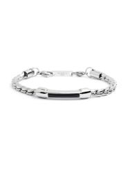 Bracciale Uomo Marlù Man Class 4BR1816N in Acciaio 316L Argento e Nero