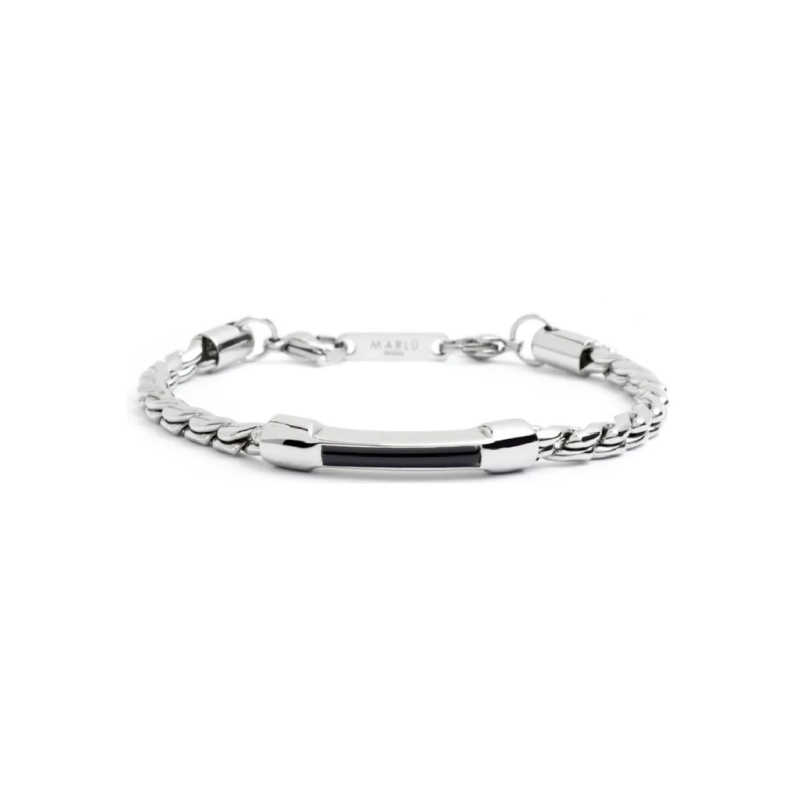 Bracciale Uomo Marlù Man Class 4BR1816N in Acciaio 316L Argento e Nero Bracciale Uomo Marlù Man Class 4BR1816N in Acciaio 316L Argento e Nero
