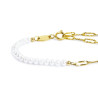 Bracciale Unisex Marlù catena figaro Acciaio Oro e perle irregolari 33BR0046G-W