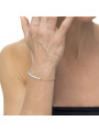 Bracciale Unisex Marlù catena figaro Acciaio Oro e perle irregolari 33BR0046G-W