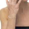 Bracciale Unisex Marlù catena figaro Acciaio Oro e perle irregolari 33BR0046G-W