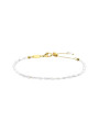 Bracciale catena Donna Marlù in acciaio dorato perle ovali 33BR0047G-W