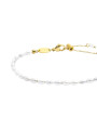 Bracciale catena Donna Marlù in acciaio dorato perle ovali 33BR0047G-W