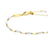 Bracciale catena da donna Marlù acciaio dorato pallini e perle 33BR0048G-W