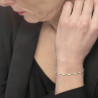 Bracciale catena da donna Marlù acciaio dorato pallini e perle 33BR0048G-W