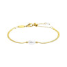 Bracciale catena snake da donna Marlù acciaio dorato con perla 33BR0049G-W