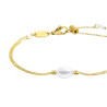 Bracciale catena snake da donna Marlù acciaio dorato con perla 33BR0049G-W