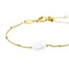 Bracciale Donna catena grumetta  Marlù acciaio Oro con perla 33BR0050G-W