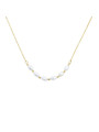 Collana girocollo da donna Marlù in acciaio Oro con perle 33CN0030G-W