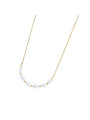 Collana girocollo da donna Marlù in acciaio Oro con perle 33CN0030G-W