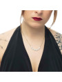 Collana girocollo da donna Marlù in acciaio Oro con perle 33CN0030G-W