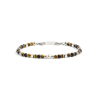 Bracciale Uomo Marlù 1BR0007 in Acciaio 316L Argento e Marrone Pietra Lavica