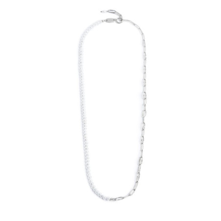 Collana girocollo Unisex Marlù in acciaio rodiato con perline 33CN0031-W
