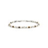 Bracciale Uomo Marlù 1BR0010 in Acciaio 316L Pietre Argento, Bianco e Marrone