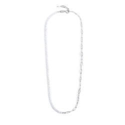 Collana girocollo Unisex Marlù in acciaio rodiato con perline 33CN0031-W