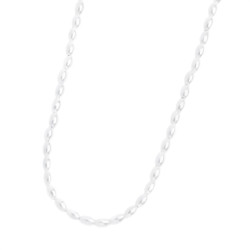 Collana girocollo donna Marlù in acciaio dorato perle ovali 33CN0032G-W