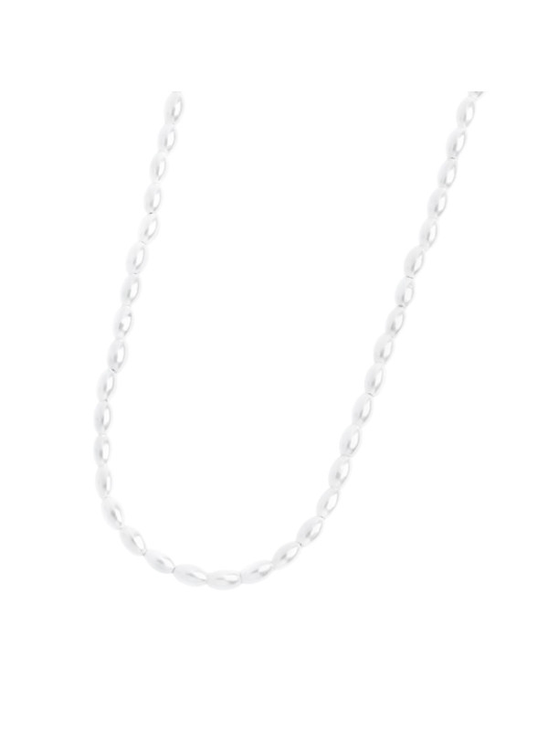 Collana girocollo donna Marlù in acciaio dorato perle ovali 33CN0032G-W