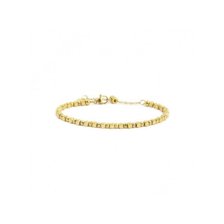 Bracciale Unisex Marlù 2BR0083G in Acciaio Ematite Cubica Dorata e Sfere