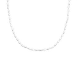 Collana girocollo donna Marlù in acciaio dorato perle ovali 33CN0032G-W