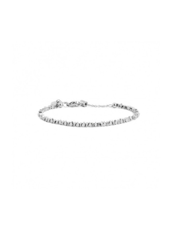 Bracciale Unisex Marlù 2BR0084 in Acciaio Ematite Diagonale Colore Argento