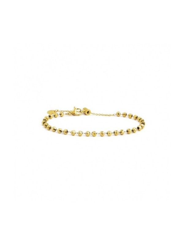 Bracciale Unisex Marlù 2BR0085G in Acciaio Con Cristalli Sfaccettati Colore Oro