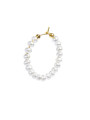 Mono orecchino cerchio da donna Marlù acciaio oro con perle 33OR0060G-W