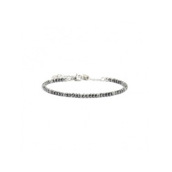 Bracciale Unisex Marlù 2BR0082-E in Acciaio con Ematite Colore Antracite