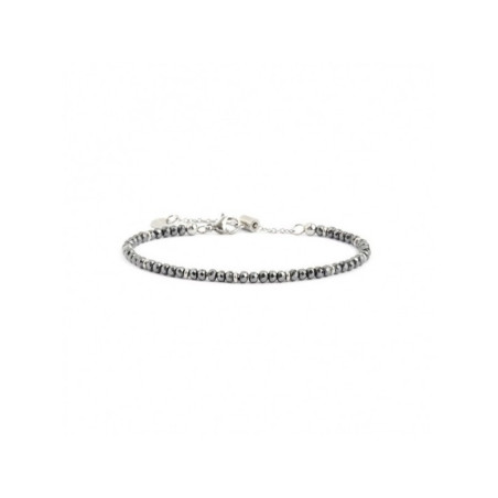 Bracciale Unisex Marlù 2BR0082-E in Acciaio con Ematite Colore Antracite