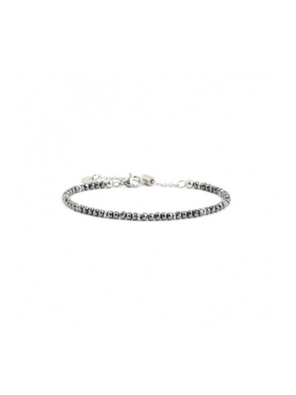 Bracciale Unisex Marlù 2BR0082-E in Acciaio con Ematite Colore Antracite
