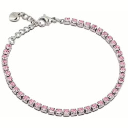 Bracciale donna Tennis Ops Objects Glimmer OPSBR-939 Acciaio Pietre Rosa