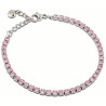 Bracciale donna Tennis Ops Objects Glimmer OPSBR-939 Acciaio Pietre Rosa