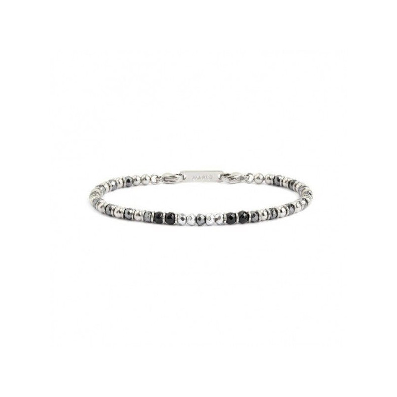 Bracciale Unisex Marlù 2BR0078 in Acciaio con Onice ed Ematite Nero e Silver Bracciale Unisex Marlù 2BR0078 in Acciaio con Onice ed Ematite Nero e Silver