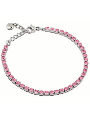 Bracciale donna Tennis Ops Objects Glimmer OPSBR-941 Acciaio Pietre Rosa