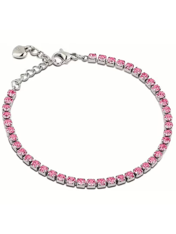 Bracciale donna Tennis Ops Objects Glimmer OPSBR-941 Acciaio Pietre Rosa