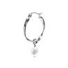Monorecchino cerchio donna Marlù acciaio con perla 33OR0063-W
