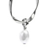 Monorecchino cerchio donna Marlù acciaio con perla 33OR0063-W
