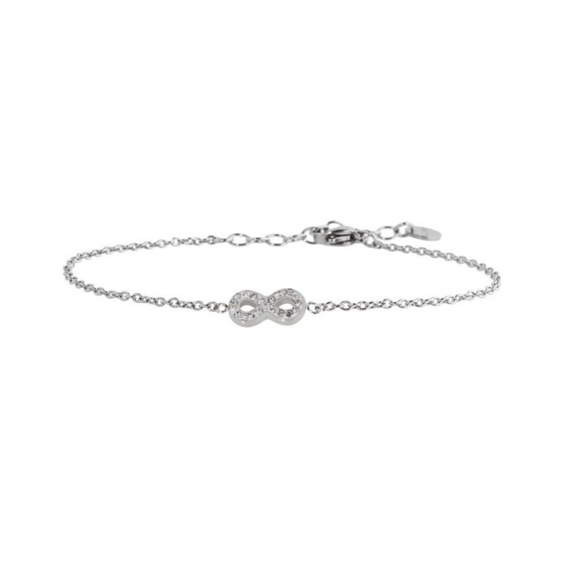 Bracciale Donna Marlù Time To 18BR0823 in Acciaio Colore Argento con Infinito Bracciale Donna Marlù Time To 18BR0823 in Acciaio Colore Argento con Infinito