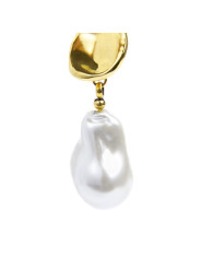 Monorecchino lobo donna Marlù acciaio dorato perla 33OR0068G-W