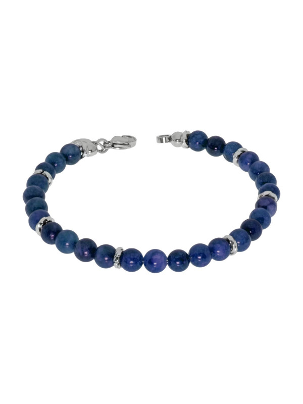 Bracciale Uomo Liujo MLJ494 in acciaio con Pietre Blu