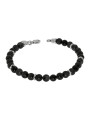 Bracciale Uomo Liujo MLJ496 in acciaio con Pietre Nere