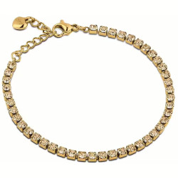 Bracciale donna Tennis Ops Objects Glimmer OPSBR-956 Acciaio Oro Pietre Caramello