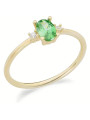 Anello Donna Ambrosia in Oro Giallo 375% con Zirconi Verdi KAAZ 024