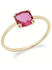 Anello Donna Ambrosia in Oro Giallo 375% con Cristallo Rosa KAAZ 027