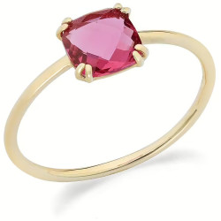 Anello Donna Ambrosia in Oro Giallo 375% con Cristallo Rosa KAAZ 027