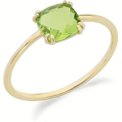 Anello Donna Ambrosia in Oro Giallo 375% con Cristallo Verde KAAZ 028