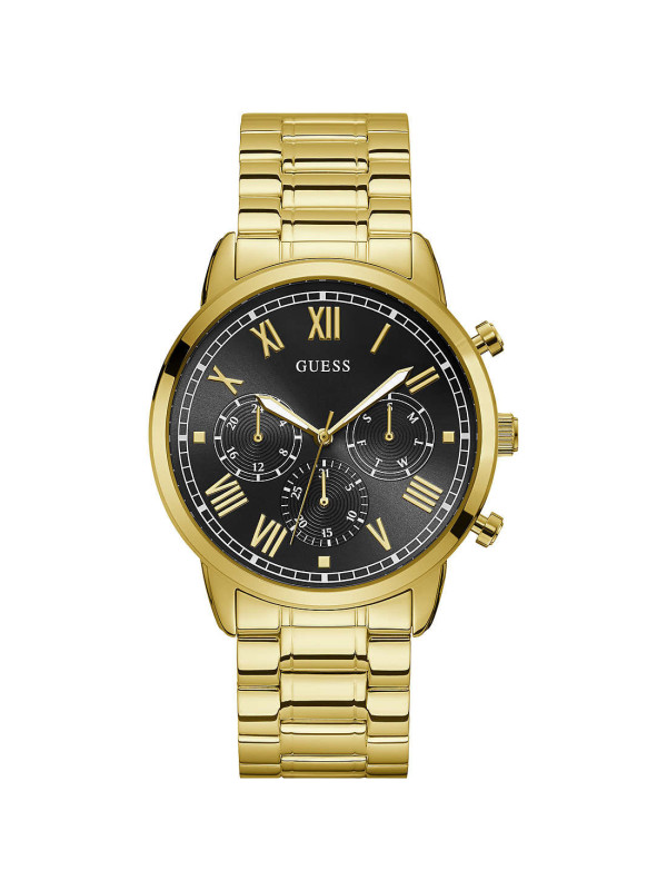 Men's Chronograph Watch Guess W1309G2 in original gold color steel