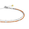 Cavigliera Donna Marlù 20CV089-H maglia double con zirconi Arancio
